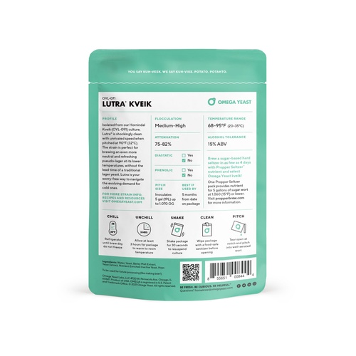 Levadura Lutra Kveik Ale Yeast - 150ml - Omega Yeast